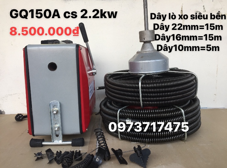 Máy thông cống lò xo GQ150a
